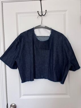 Ashley Rowe Denim Oversized crop top